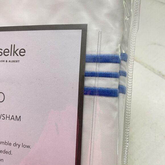 Annie Selke French Blue Single Standard Pillowsham - Picture 4 of 4